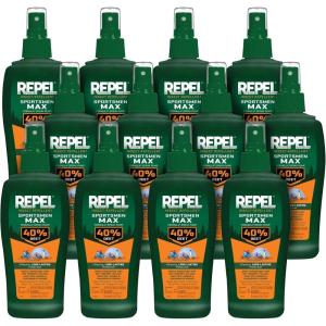 image:imageRepel Insect Repellent Sportsmen Max Formula 40 DEET 65 Ounces LongLasting Aerosol Insect Repellent Spray Repels Mosquitoes Ticks Gnats Biting Flies Chiggers and Fleas 3 Pack6 Ounce