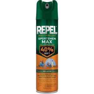 image:imageRepel Insect Repellent Sportsmen Max Formula 40 DEET 65 Ounces LongLasting Aerosol Insect Repellent Spray Repels Mosquitoes Ticks Gnats Biting Flies Chiggers and Fleas 3 Pack65 Ounce