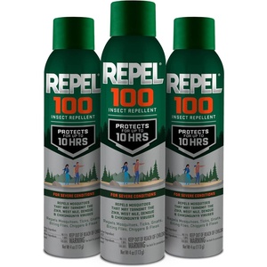 image:imageRepel 100 Mosquito and Insect Repellent 4 Ounces 98 DEET 10Hour Protection LongLasting Insect Repellent Aerosol Bug Spray Repels Mosquitoes Ticks Gnats Biting Flies Chiggers And Fleas 3 Pack